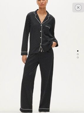 NWT Jcrew Dreamy Cotton-blend Long Sleeve Pajama Set in Polka Dot Print Size M